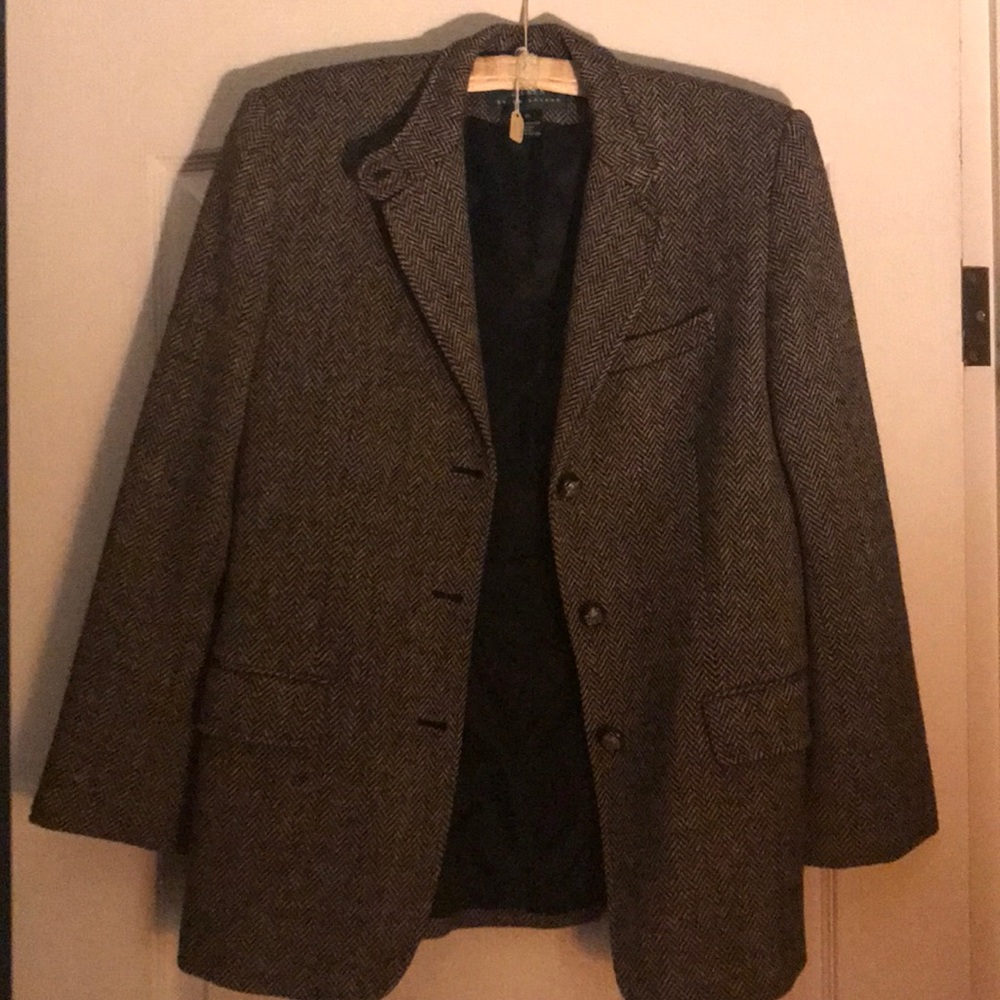 Harris style tweed blazer coat